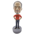 Stock Body Casual Billboard T-Shirt Male Bobblehead